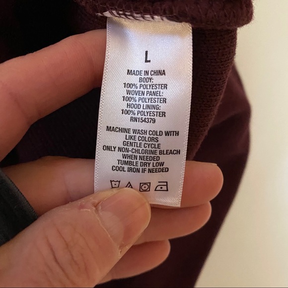 Aeropostale XL maroon fleece hoodie pullover - Picture 8 of 10